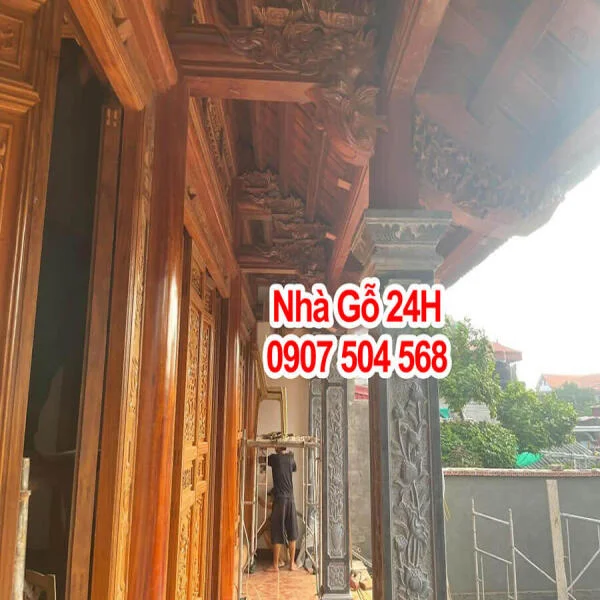 Mẫu nhà gỗ 3 gian 16 cột