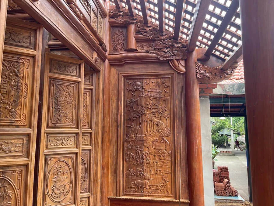 thi-cong-nha-tho-gia-tien-3-gian-bang-go-lim-cho-gia-chu-tai-vinh-tuong-vinh-phuc-8
